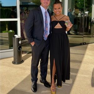 Black dress, worn once. Formal.